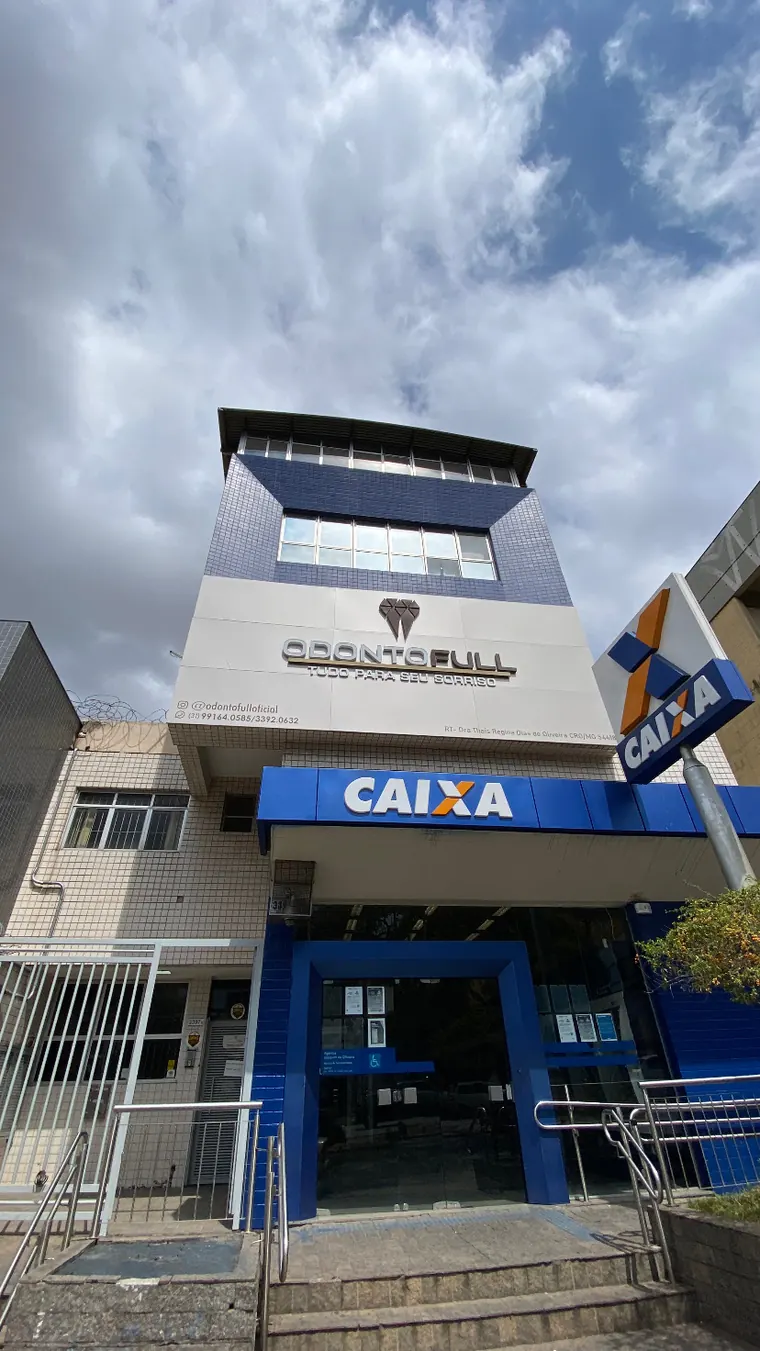 Fachada da OdontoFull, ao lado da Caixa, no Eldorado - Contagem