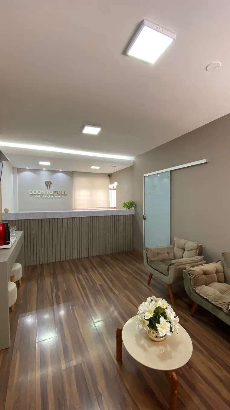 Recepção da clínica OdontoFull no Eldorado, Contagem